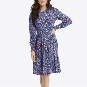 Draper James Kitty Knit Shift Dress Long Sleeve Whispy Floral. Plus Size 2X. NWT